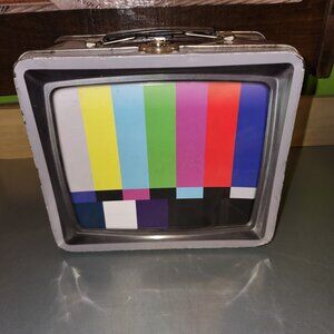 Retro Television Test Pattern Metal Lunchbox Vintage 2013 Production 7.5" x 7"